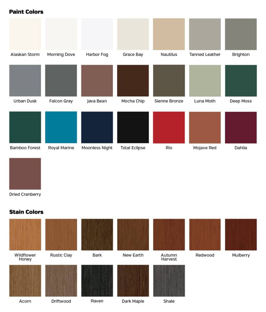 hinged Patio Doors color palette