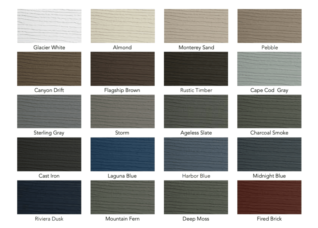 composite siding color options